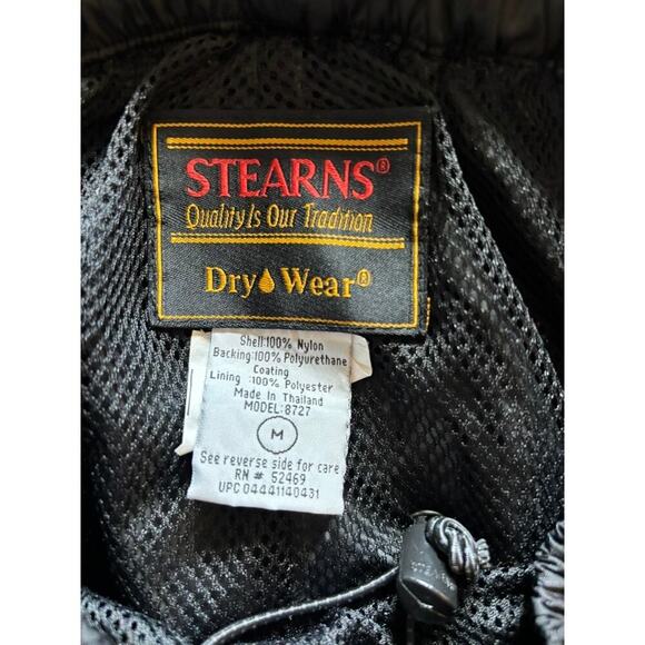 Stearns Dry Wear Waterproof Nylon Ripstop Rain Pants Black Pull-on Mesh - Picture 6 of 7